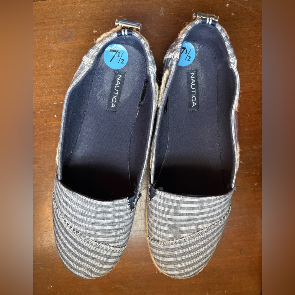 Nautica Blue Striped Loafers